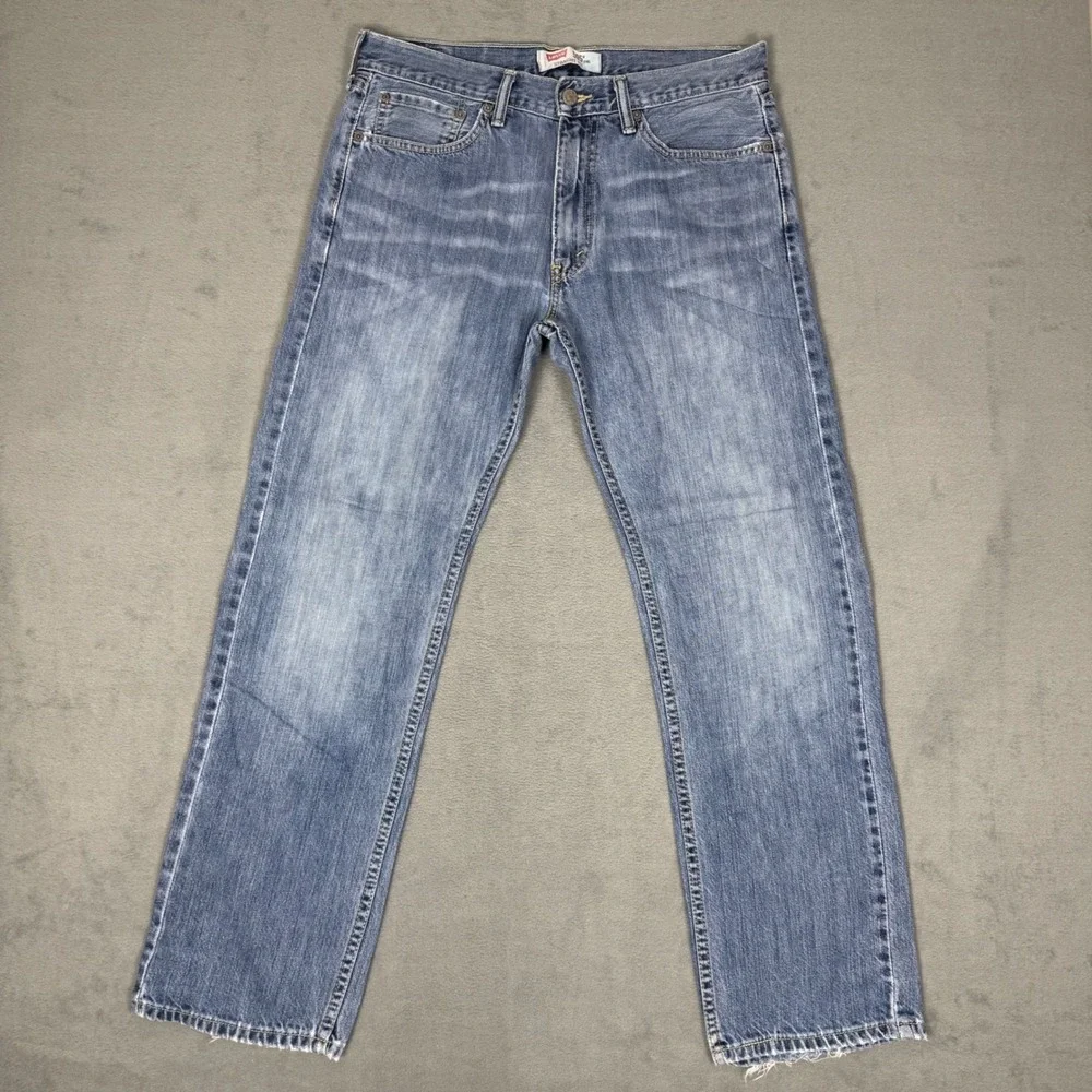 Levi's 505 Straight Fit Jeans Men's 32x30 Light Wash 100% Cotton‎ Denim Mexico